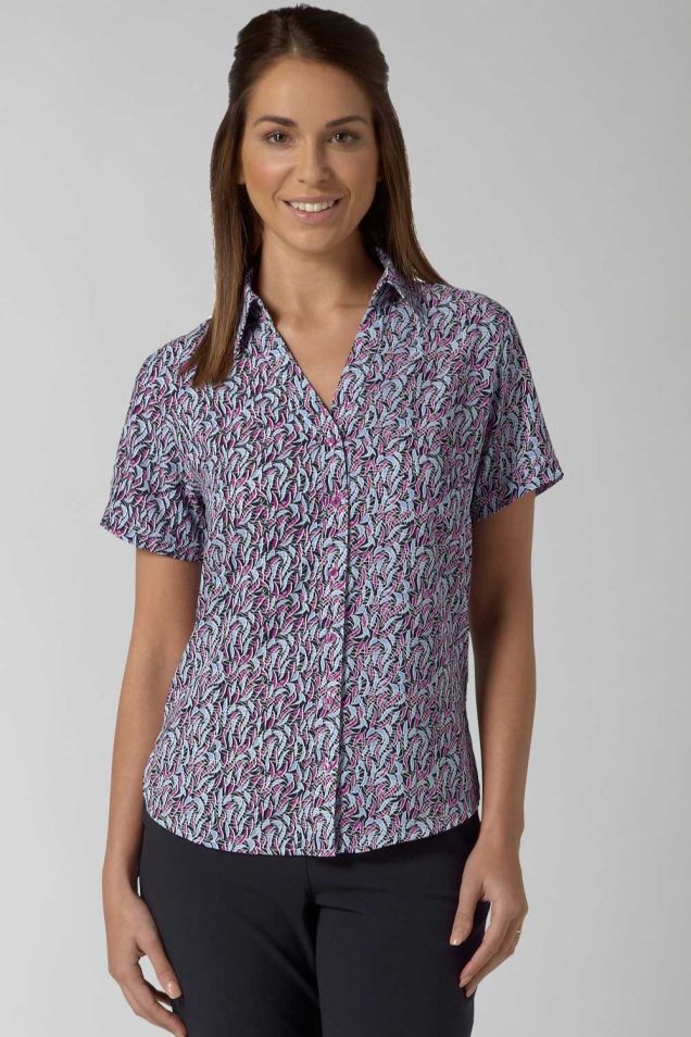 Ladies Work Shirts | Short Sleeve Blouses | LucyAlice - Willow Blouse