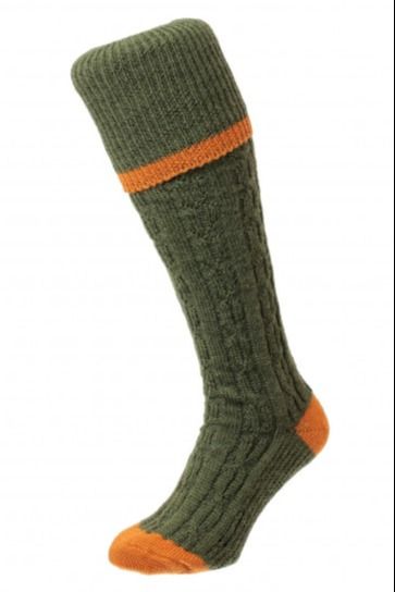 Cable Stripe Shooting Sock