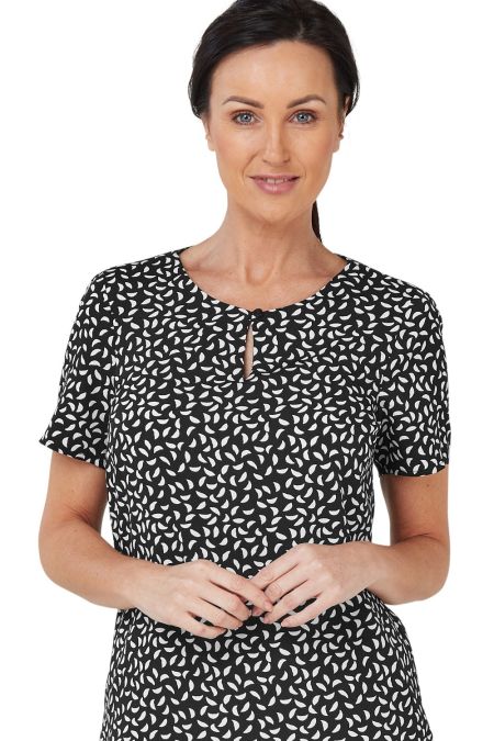 Hattie Leaf Print Top